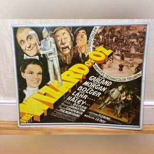 Wizard of Oz Movie Distressed Metal Poster 1939 Turner Ent,USA|Sz:16.5" x 13.25"